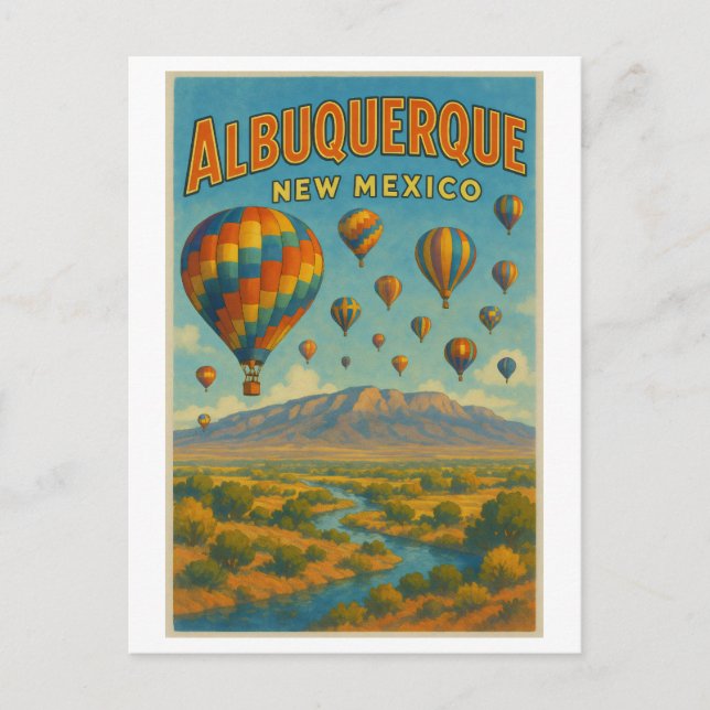 Albuquerque New Mexico Postkarte (Vorderseite)
