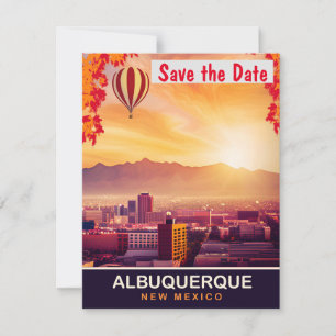 Albuquerque, New Mexico, Reise-Postkarte,  Save The Date