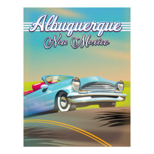 Albuquerque New Mexico Reiseplakat. Fotodruck