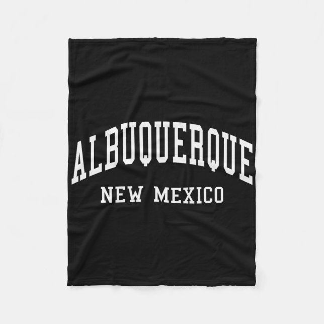 Albuquerque - New Mexico - Retro-Design - Klick Fleecedecke (Vorderseite)