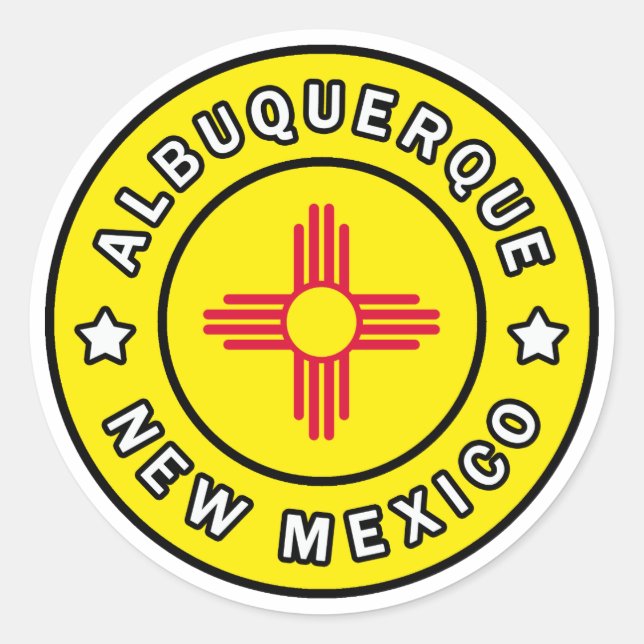 Albuquerque New Mexico Runder Aufkleber (Vorderseite)