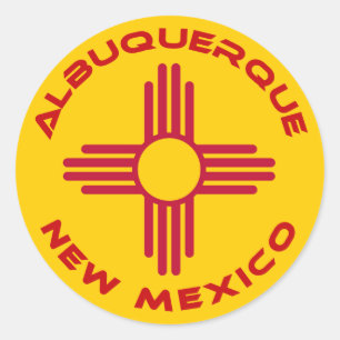 Albuquerque, New Mexico Runder Aufkleber