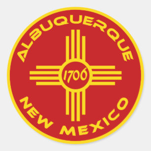 Albuquerque New Mexico Runder Aufkleber