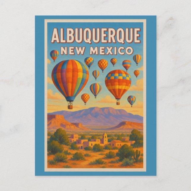 Albuquerque New Mexico Skies Postkarte (Vorderseite)