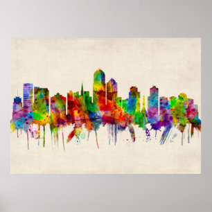 Albuquerque New Mexico Skyline Poster