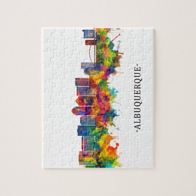 Albuquerque New Mexico Skyline Puzzle (Vertikal)
