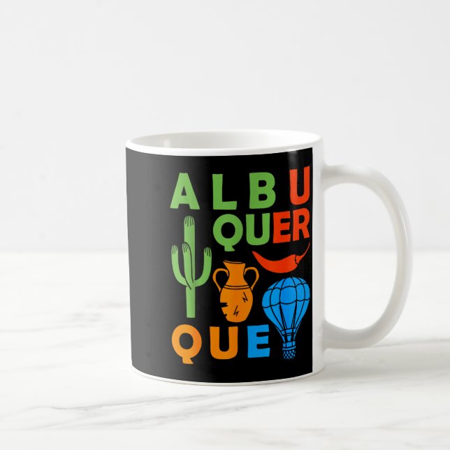 Albuquerque New Mexico Souvenir Men Petroglyph Alb Kaffeetasse (Rechts)