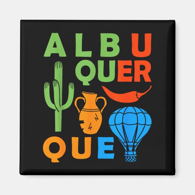 Albuquerque New Mexico Souvenir Men Petroglyph Alb Magnet (Vorne)