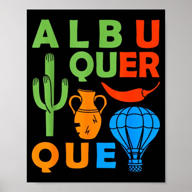 Albuquerque New Mexico Souvenir Men Petroglyph Alb Poster (Vorne)