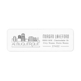 Albuquerque, New Mexico Stylized Skyline |