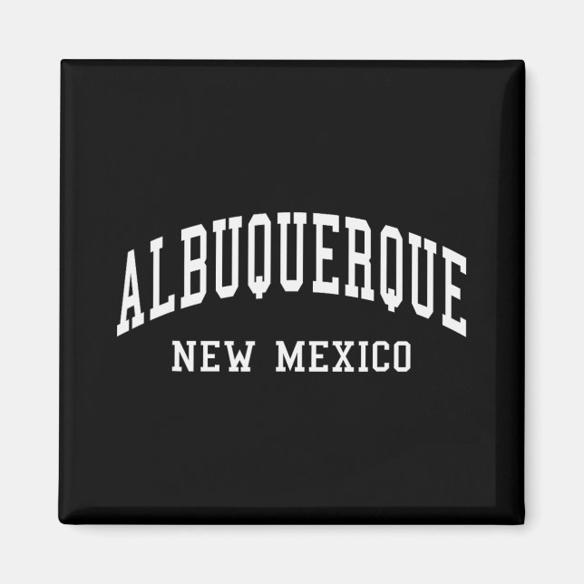 Albuquerque - New Mexico - Throwback Design - Clic Magnet (Vorne)