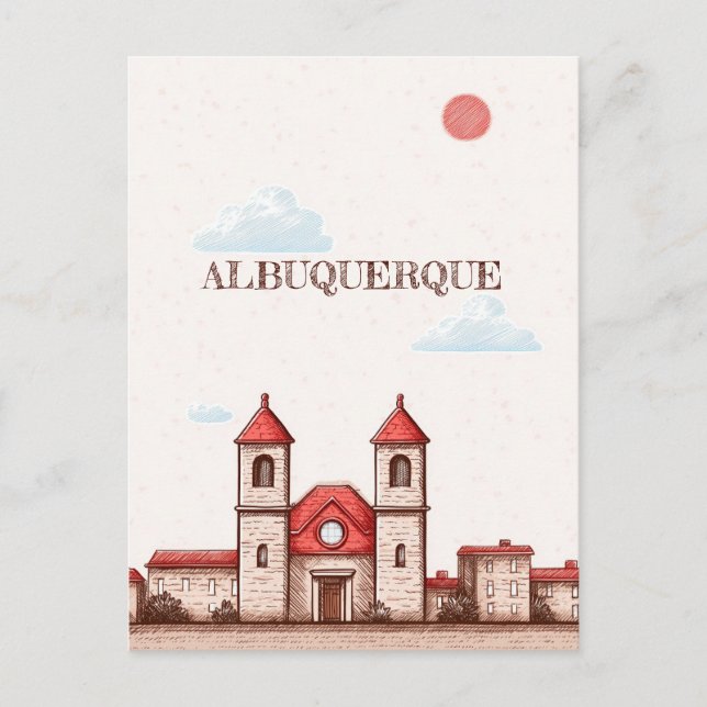Albuquerque New Mexico Travel Postcard Postkarte (Vorderseite)