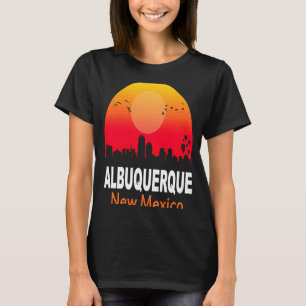Albuquerque New Mexico Vintag Sunset Retro City S T-Shirt