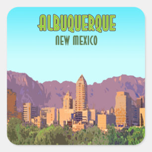 Albuquerque New Mexico Vintage Quadratischer Aufkleber