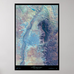Albuquerque, New Mexikosatellitenplakat Poster