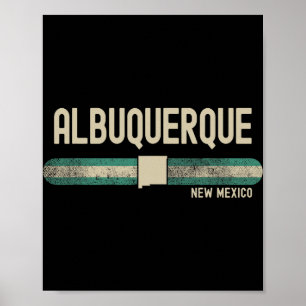Albuquerque Nm New Mexico Reise & 80er Stil Poster