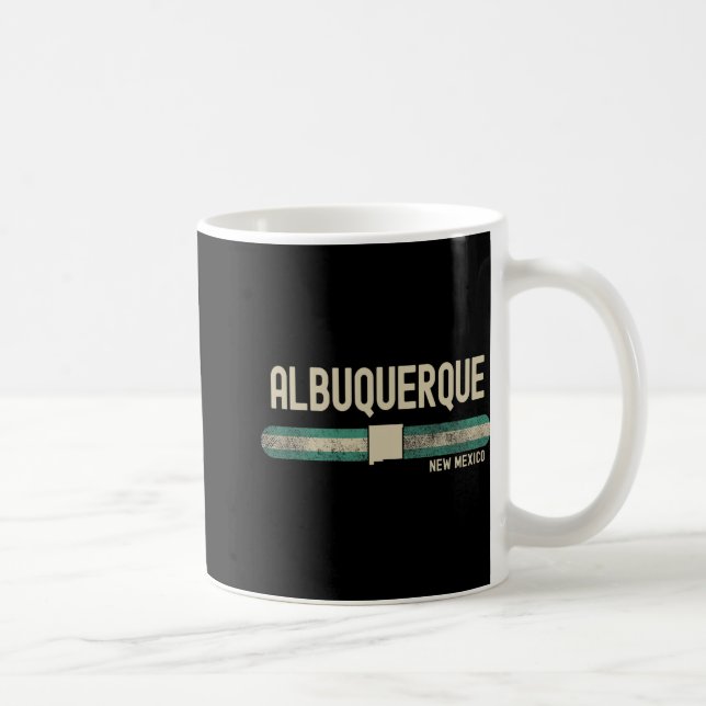Albuquerque Nm New Mexico Travel &amp; 80s Style  Kaffeetasse (Rechts)