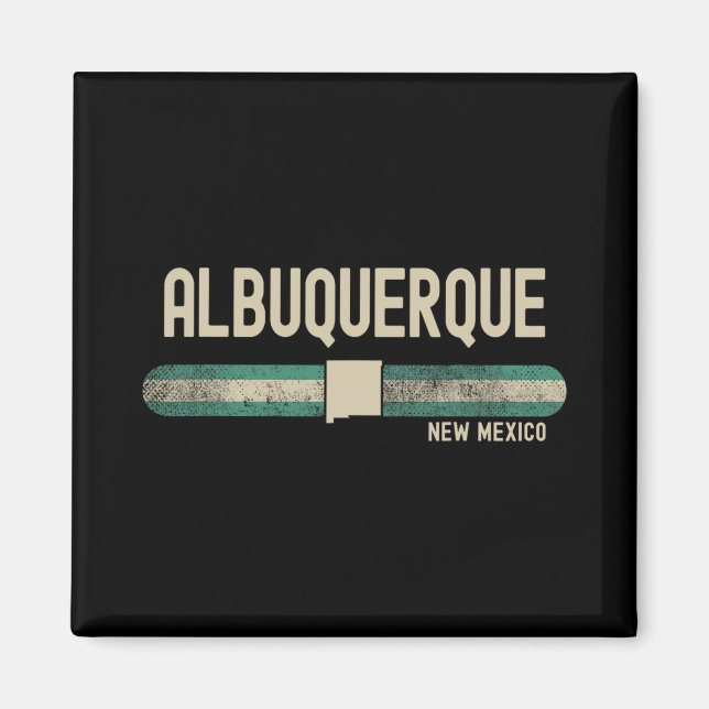 Albuquerque Nm New Mexico Travel &amp; 80s Style  Magnet (Vorne)