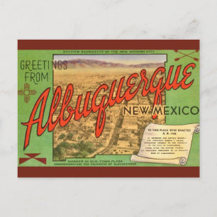 Albuquerque NM Plaza Gruß Postkarte