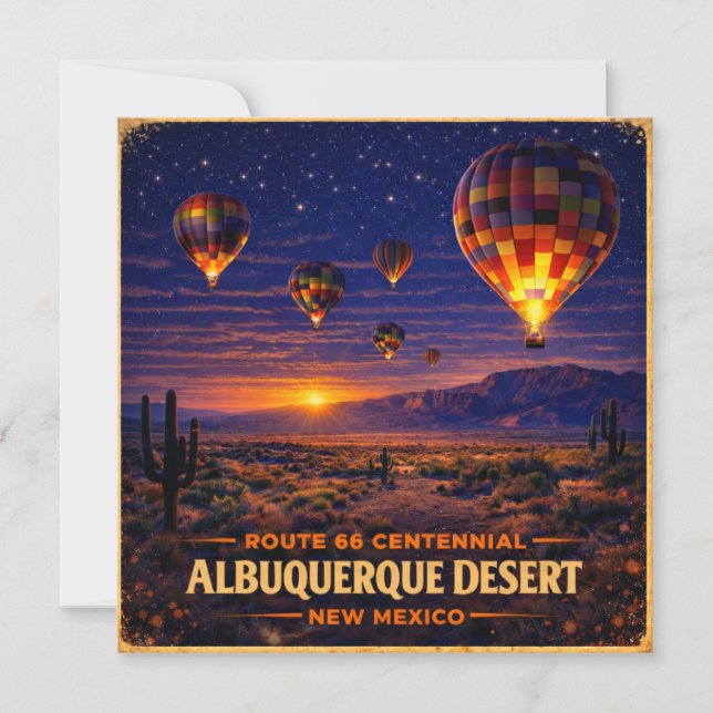 Albuquerque Route 66 Wüsten-Reisestationery (Vorderseite)