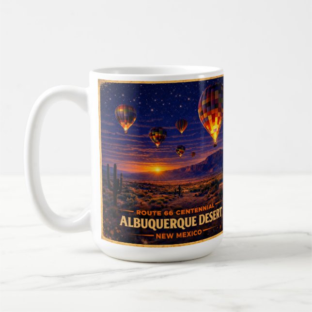 Albuquerque Route 66 Wüstenkaffee-Geschenkstil Kaffeetasse (Links)