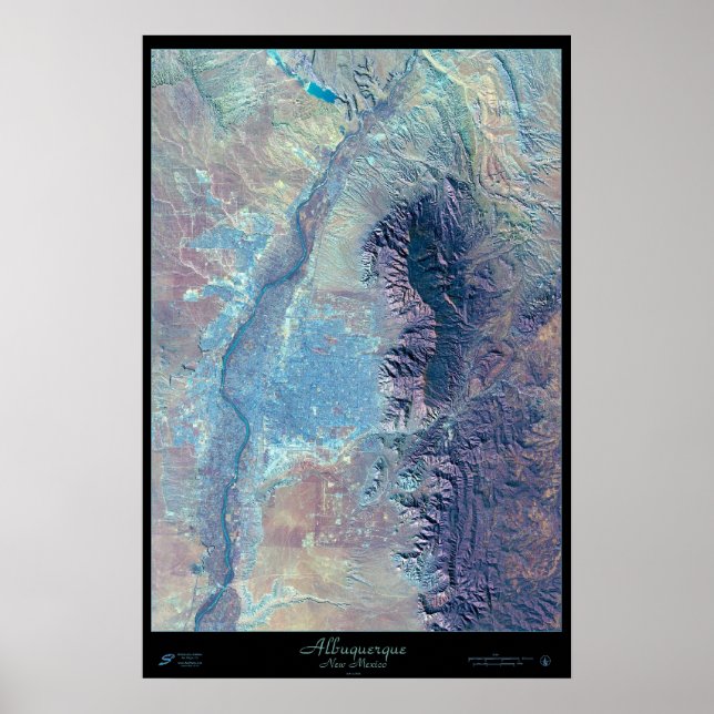 Albuquerque, Satellitenposter von New Mexico Poster (Vorne)