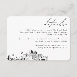 Albuquerque Wedding Hotel Zimmerblockdetails Begleitkarte