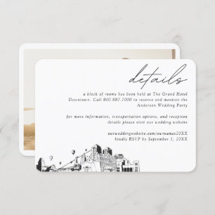 Albuquerque Wedding Hotel Zimmerblockdetails Begleitkarte