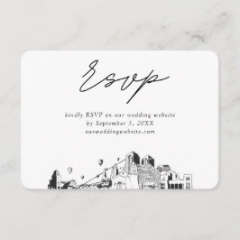 Albuquerque Wedding Minimalistisch Sketch UAWG Begleitkarte