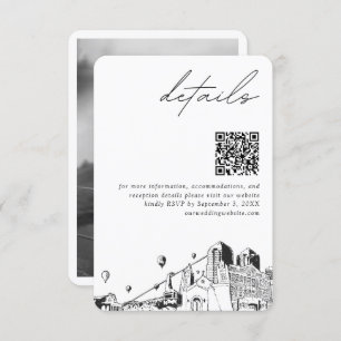 Albuquerque Wedding Modern Details QR Code Begleitkarte