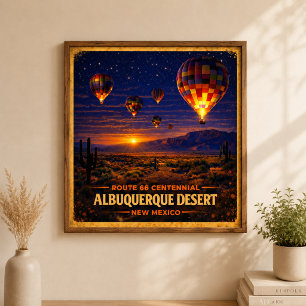 Albuquerque-Wüste New Mexico Centennial Poster