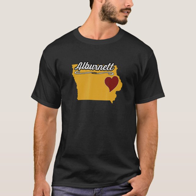 ALBURNETT IOWA IA USA Cute Souvenir Merch  US City T-Shirt (Vorderseite)