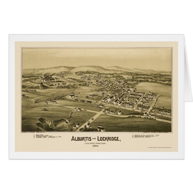 Alburtis und Lockridge, panoramische Karte PAs - (Vorderseite (Horizontal))