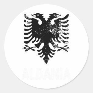 Albynia Shirt Männer Frauen Unabhängigkeit Tag Alb Runder Aufkleber
