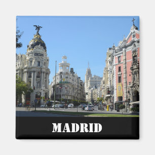 Alcala und Gran über Straße, Madrid-Magneten Magnet