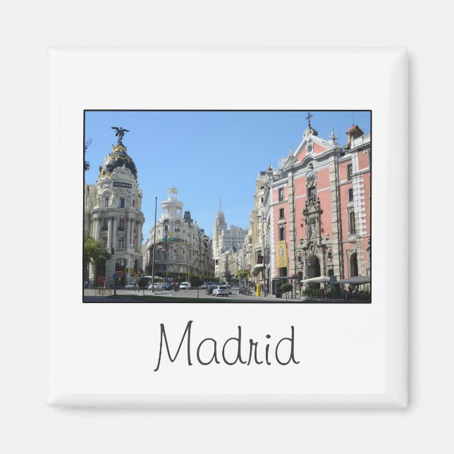 Alcala und Gran Via, Madrid Magnet (Vorne)