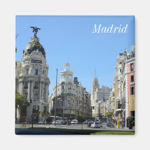 Alcala und Gran Via Street, Madrid Magnet