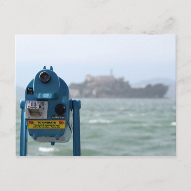 Alcatraz Blick Postkarte (Vorderseite)