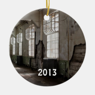 Alcatraz-Feiertags-2-seitiger-Schmuck Keramik Ornament