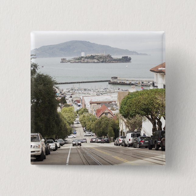 Alcatraz-Gefängnis aus San Francisco Button (Vorderseite)
