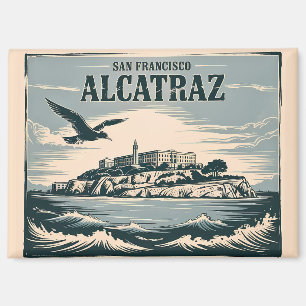 Alcatraz Insel Gefängnis San Francisco Reise Retro Magnet