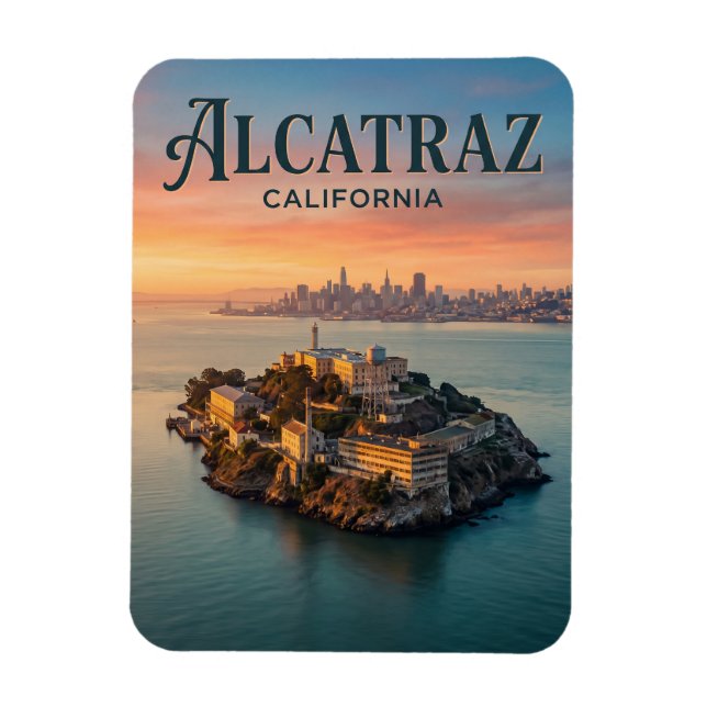 Alcatraz-Insel Kalifornien Magnet (Vertikal)