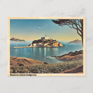 Alcatraz Insel Kalifornien Vintage Reise Postkarte