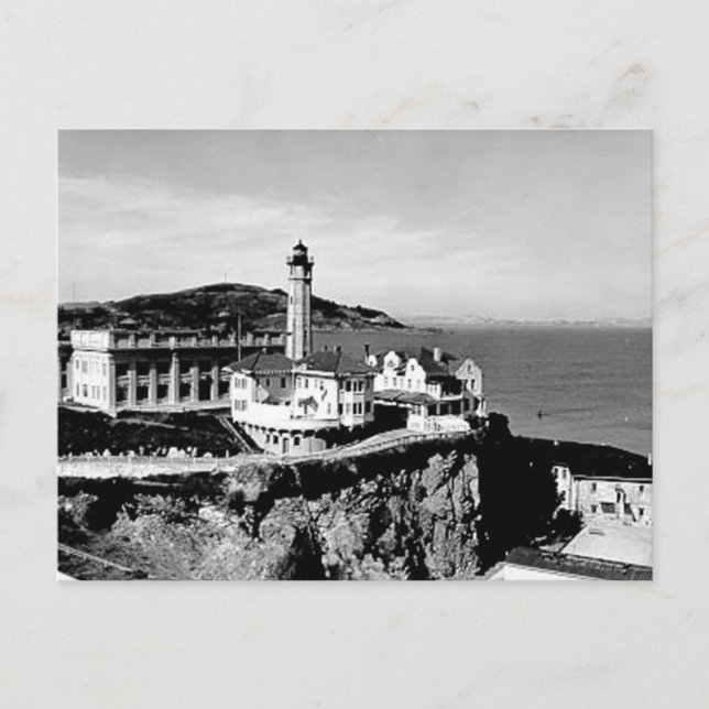 Alcatraz Island Lighthouse Postkarte (Vorderseite)