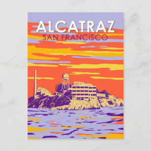 Alcatraz Island San Francisco Vintage Postkarte