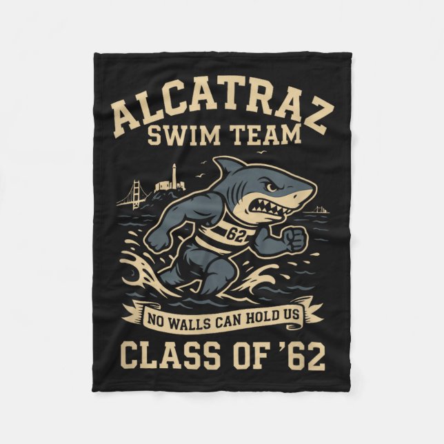 Alcatraz Penitentiary Swim Team  Fleecedecke (Vorderseite)
