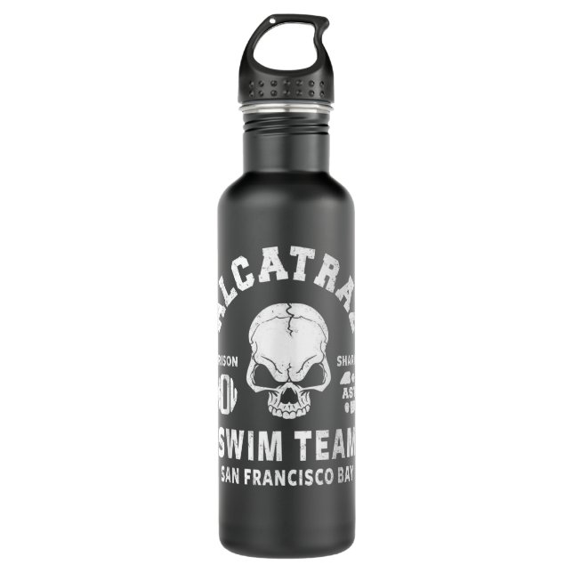 Alcatraz Prison Clothing - Alcatraz Swim Team Edelstahlflasche (Vorderseite)