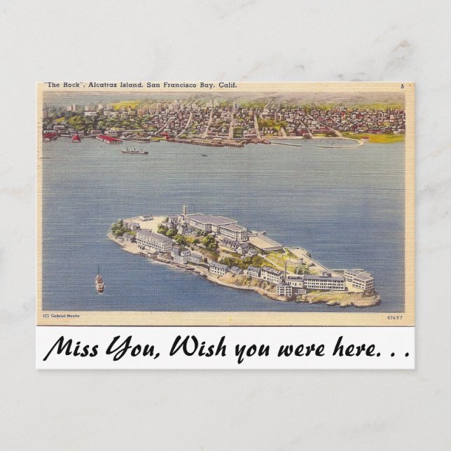 Alcatraz, San Francisco, Kalifornien. Postkarte (Vorderseite)