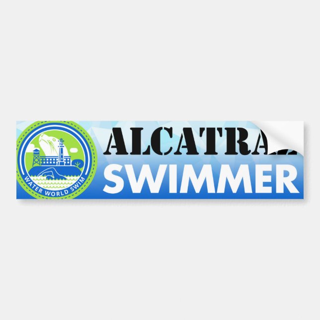 Alcatraz Schwimmer-Autoaufkleber Autoaufkleber (Vorne)