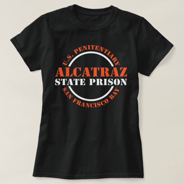 Alcatraz-Symbol im US-Gefängnis T-Shirt (Design vorne)